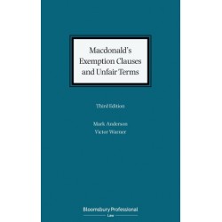 Macdonald's Exemption Clauses and Unfair Terms 3rd ed Macdonald's Exemption Clauses and Unfair Terms 3rd ed
